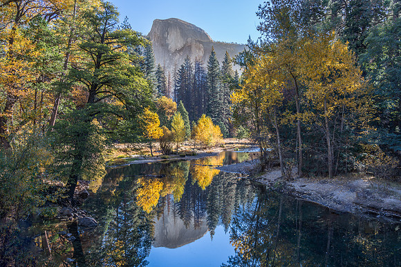 Halfdome Reflection from Sentinel Bridge