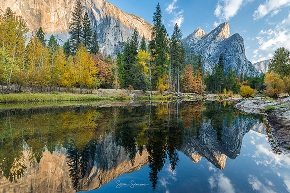 The Three Brothers Fall Color Refelection