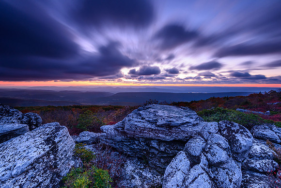 Bear Rocks Long Exposure Sunrise